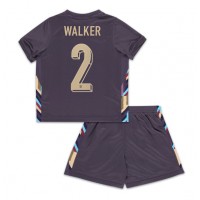 Anglicko Kyle Walker #2 Vonkajší Detský futbalový dres ME 2024 Krátky Rukáv (+ trenírky)